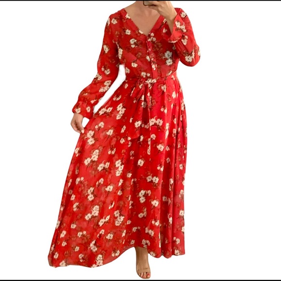 NWT Indigo Rose MAXI FLORAL DRESS